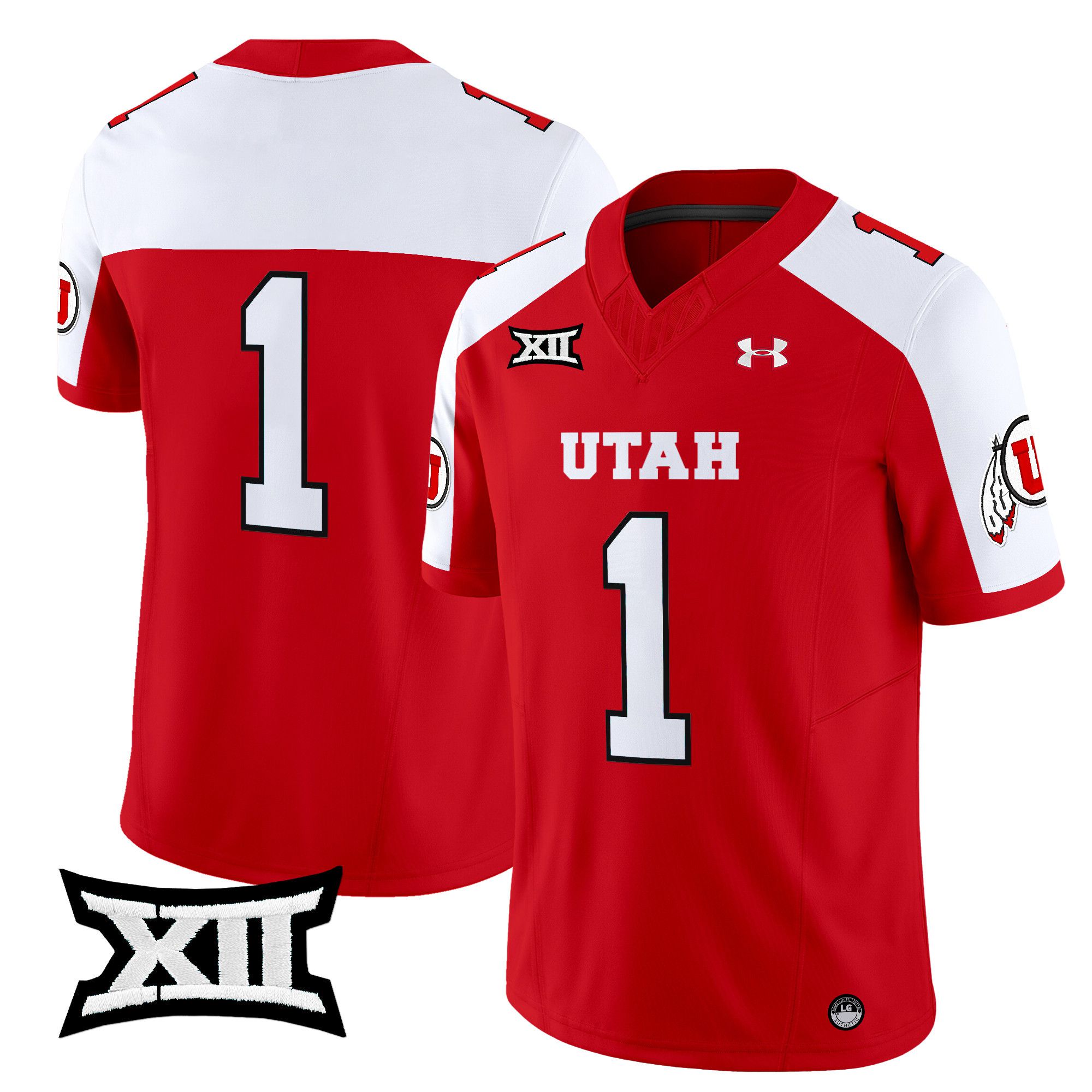 Men Utah Utes #1 No Name Red 2024 Vapor Limited NCAA Jersey style 1->more ncaa teams->NCAA Jersey
